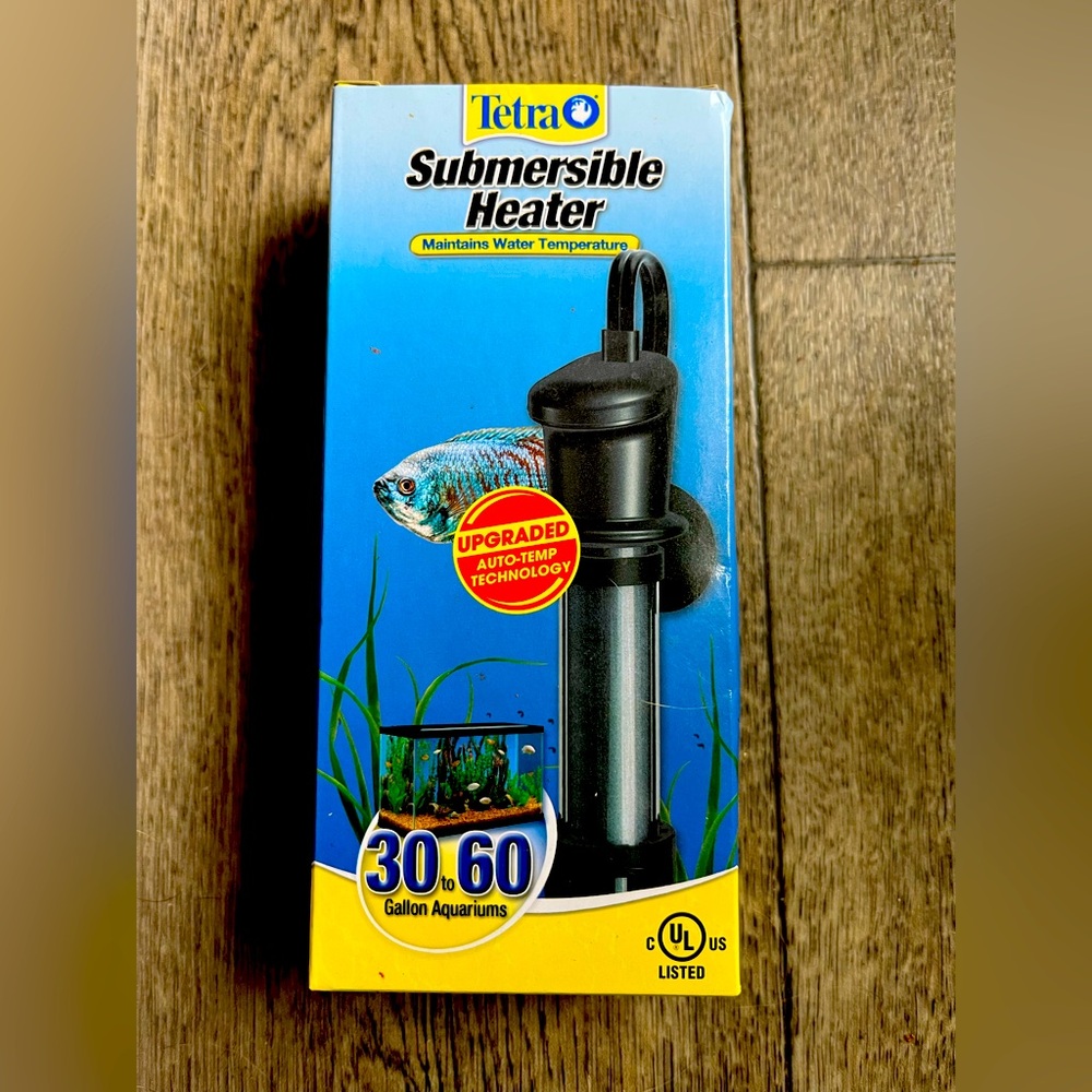 Tetra Submersible Heater for Aquariums 30 to 60 gallons.